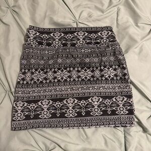 Body Central Black and White Mini Skirt